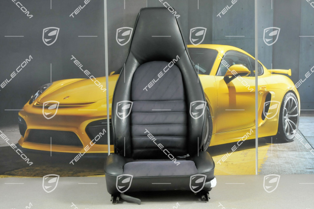 Seat, leatherette, Black, R