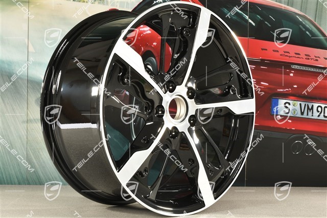 21-inch wheel rim Taycan Exclusive Design, 9,5J x 21 ET60, Carbon version (carbon aeroblades not included),  front, L