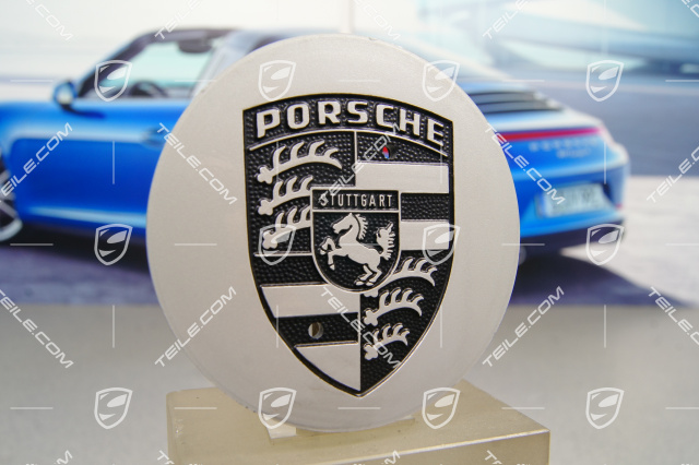 Hub cap, Porsche crest black