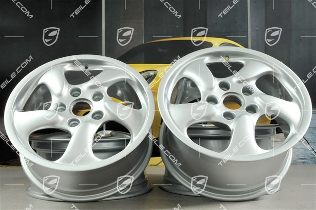 17-inch Boxster S wheel set, 7J x 17 ET55 + 8,5J x 17 ET50