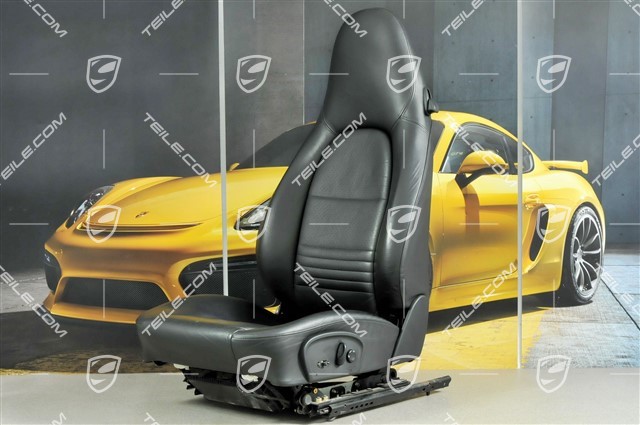 Seat, el adjustable, heating, Lumbar, leather, Black, L