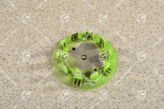 Hub cap, Concave, Coloured Crest, Lizard green