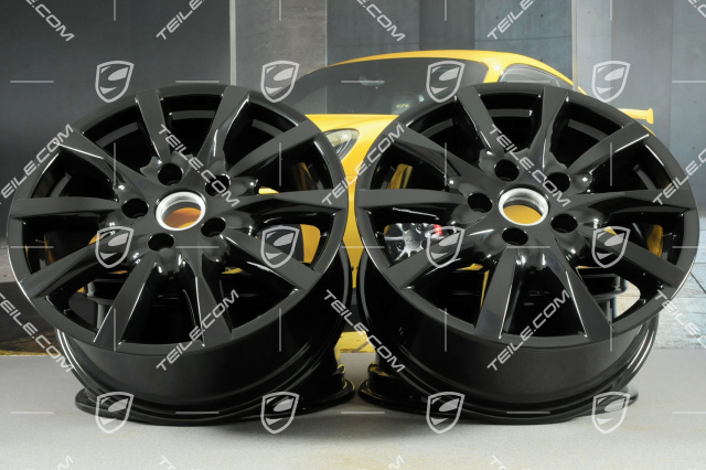 18-inch Cayenne wheel set, 8J x 18 ET53, black high gloss