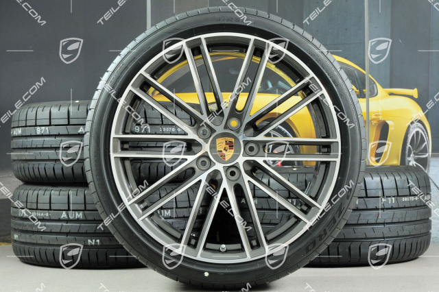 20-inch Turbo IV wheels set, rims 8,5J x 20 ET57 + 10,5J x 20 ET47 + summer tires 235/35 ZR20 + 265/35 ZR20, with TPMS