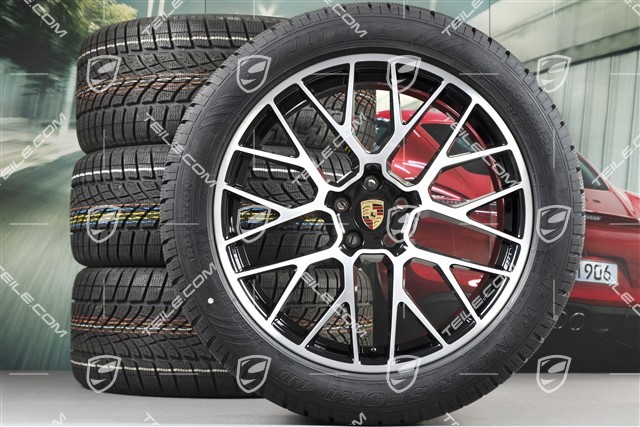 20-inch "RS Spyder Design" winter wheels set, rims 9J x 20 ET26 + 10J x 20 ET19, Dunlop SP Winter 4D winter tyres 265/45 R 20 + 295/40 R 20, with TPMS, black high gloss