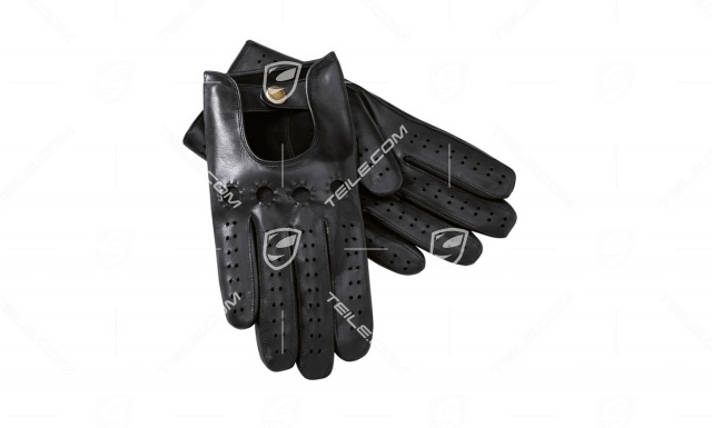 Classic Collection, Leather Gloves Men, black, M