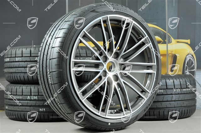 20-inch Turbo IV wheels set, rims 8,5J x 20 ET57 + 10,5J x 20 ET47 + summer tires 235/35 ZR20 + 265/35 ZR20, with TPMS