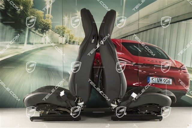 Sport Seats, el. adjustable, 18-way, heating, lumbar, leather/Alcantara, logo GTS, black/carmine red, L+R