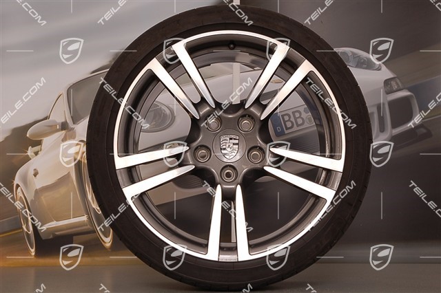19-inch Turbo II summer wheel set, wheels 8Jx19 ET57+11J x 19 ET 51 + summer tyres 235/35 ZR 19+305/30 ZR 19, without TPMS