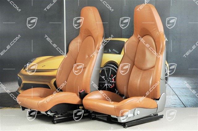 Sport seats, el. adjustable, leather, Natural Brown, set (L+R)