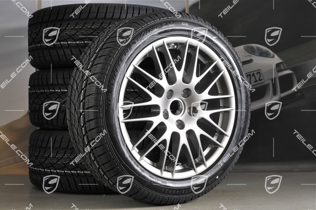 20-inch RS Spyder winter wheel set, 4 wheels 9J x 20 ET 57 + 4x Dunlop SP Winter Sport 3D tyres 275/45 R 20 110V XL M+S, with TPMS