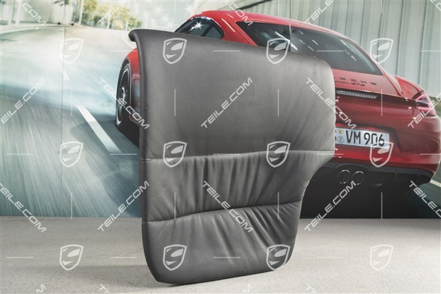 Back seat lower / cushion, Coupe/Targa, draped leather, black, R